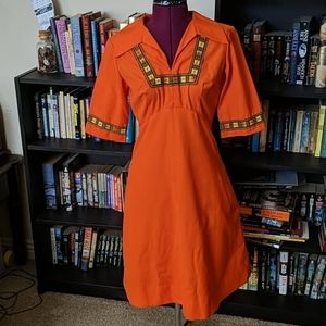 Custom Vintage Orange Dress